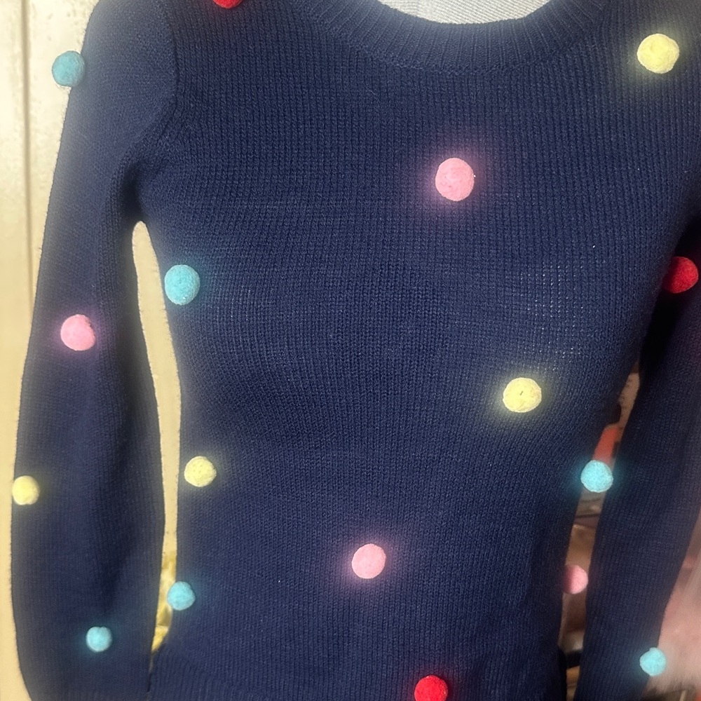 Pink Republic Navy Sweater with Colorful Dots - Picture 2 of 5